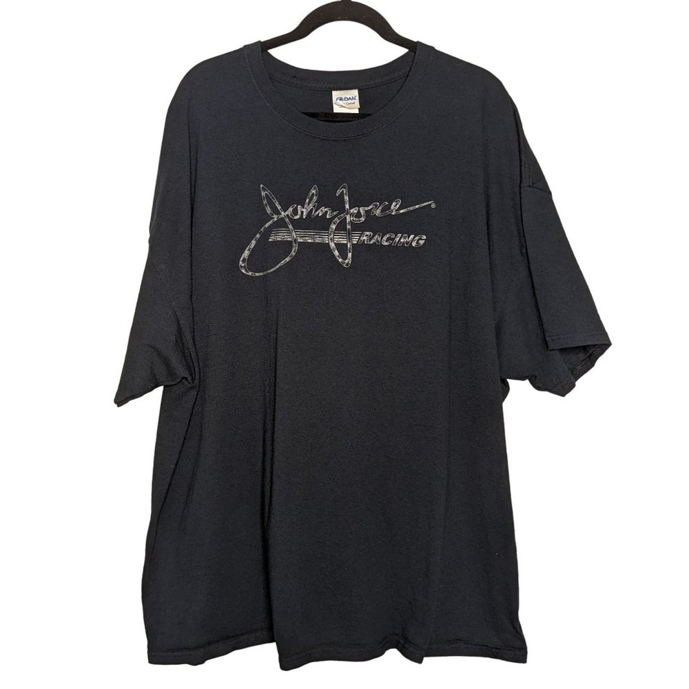 GILDAN Ultra Cotton John Force Racing Black silver short sleeve‎ T-Shirt 3XL